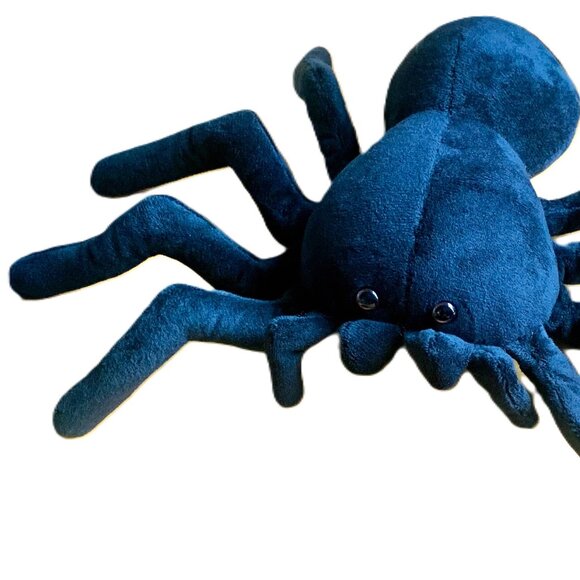 Halloween Creepy Crawly Scary Black Spider Plush Toy Stuffed Animal Decoration - Picture 2 of 5